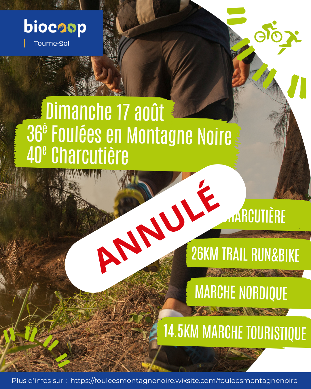 FOULÉES DE LA MONTAGNE NOIRE - COMMUNIQUÉ DE DERNIÈRE MINUTE