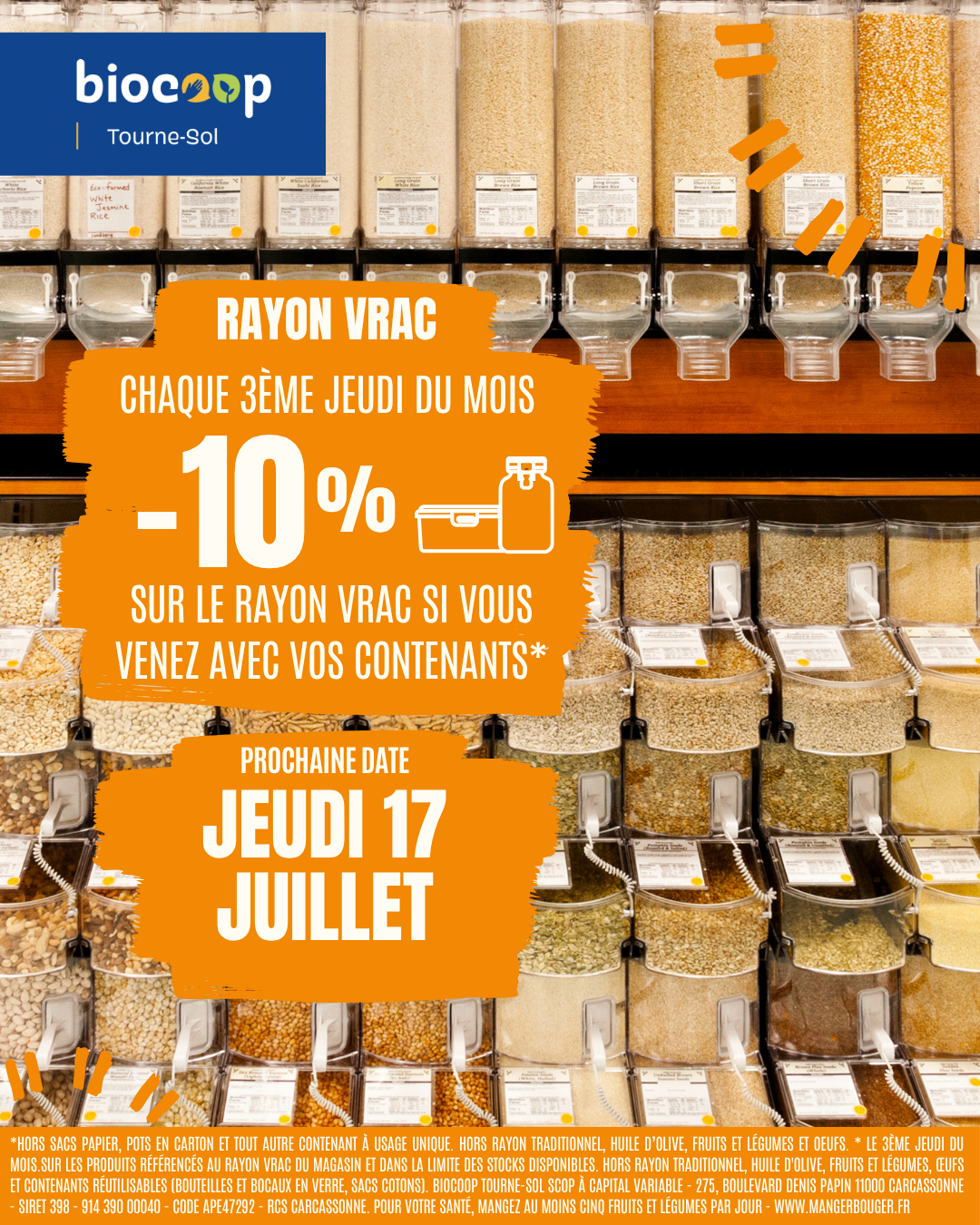 ✨ 10% de réduction sur tout le rayon vrac ✨ ✨ 10% de réduction sur tout le rayon vrac ✨