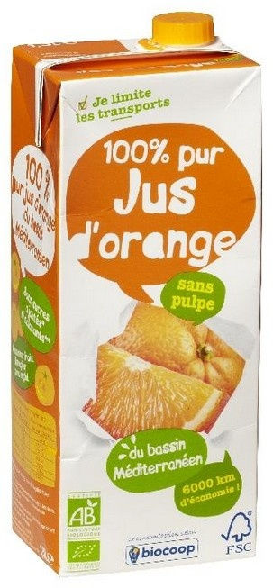 Jus d'orange tétra 1,5L