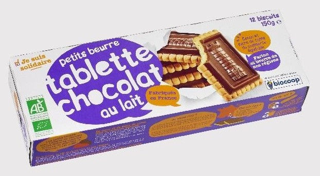 Biscuit petit beurre tab choco lait 150g