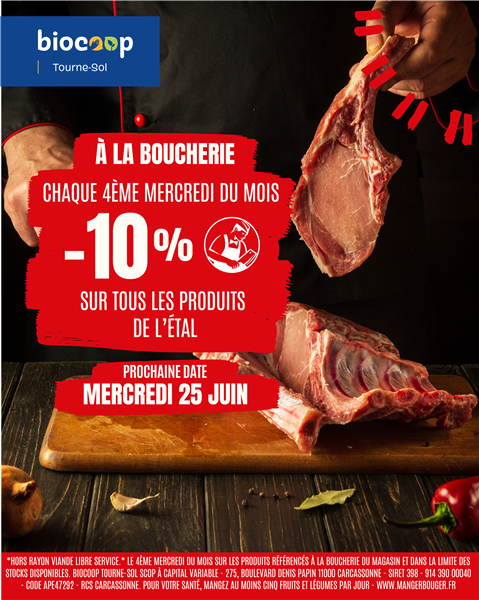 ✨ -10% sur tout le rayon boucherie ✨