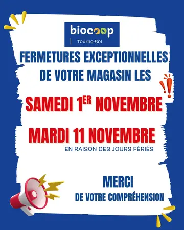 JOURS FÉRIÉS DE NOVEMBRE 2025