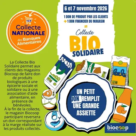 🌿 La Collecte Bio Solidaire revient en magasin 🌿 🌿 La Collecte Bio Solidaire revient en magasin 🌿