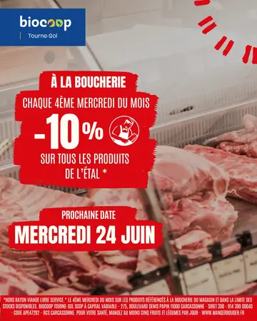 ✨ -10% sur tout le rayon boucherie ✨