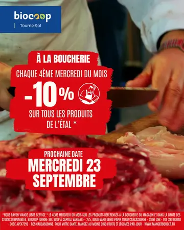 ✨ -10% sur tout le rayon boucherie ✨
