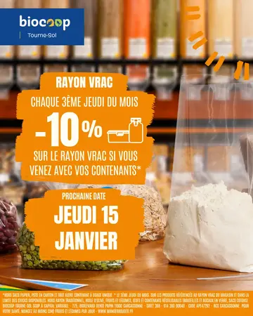 ✨ 10% de réduction sur tout le rayon vrac avec vos contenants ✨