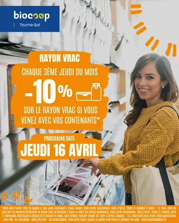 ✨ 10% de réduction sur tout le rayon vrac avec vos contenants ✨ ✨ 10% de réduction sur tout le rayon vrac avec vos contenants ✨