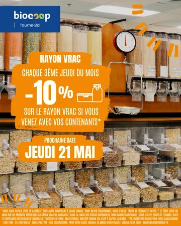 ✨ 10% de réduction sur tout le rayon vrac avec vos contenants ✨
