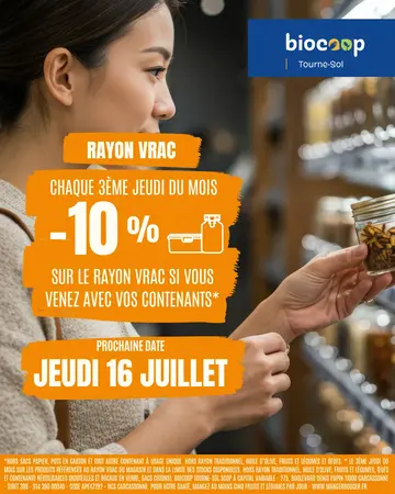 ✨ 10% de réduction sur tout le rayon vrac avec vos contenants ✨ ✨ 10% de réduction sur tout le rayon vrac avec vos contenants ✨
