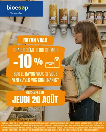 ✨ 10% de réduction sur tout le rayon vrac avec vos contenants ✨