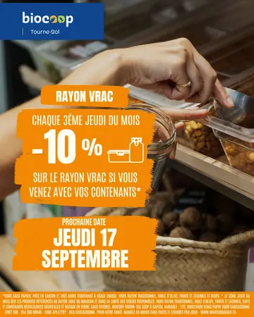 ✨ 10% de réduction sur tout le rayon vrac avec vos contenants ✨